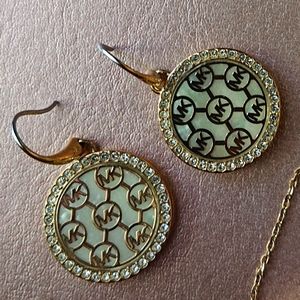 Michael Kors Monogram Mother of Pearl Earrings